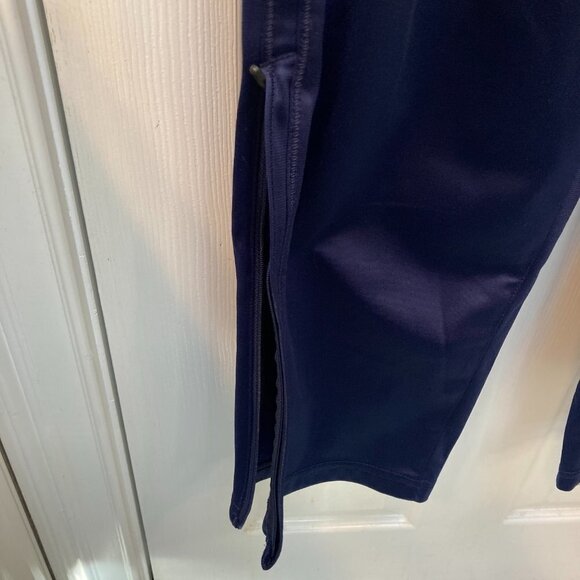 Nike Dark Blue Athletic Track Pants Dual Zip Leggings Size Large - Picture 3 of 6